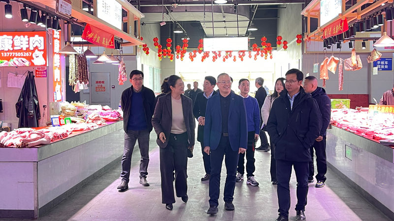 省供銷社理事會副主任董益彪調研浦江農批市場